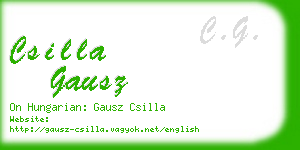 csilla gausz business card